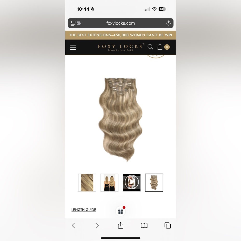 Foxy Locks 20 inch Hair Extensions 200 gram Cappuccino color - Picture 9 of 11